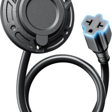 ALIENSX 5-in-1 125V 20A AC Port Plug Work with 5 NEMA Plugs(1-15P/5-15P/5-20P/6-15P/6-20P), 12AWG Heavy-Duty RV Shore Power Inlet Socket, Waterproof Electrical Outlet Receptacle Outdoor Extension Cord